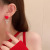 2022 New Chinese New Year Celebration Joyous Red Series Earrings for Women Graceful Bow Earrings Retro Chinese Style Earrings