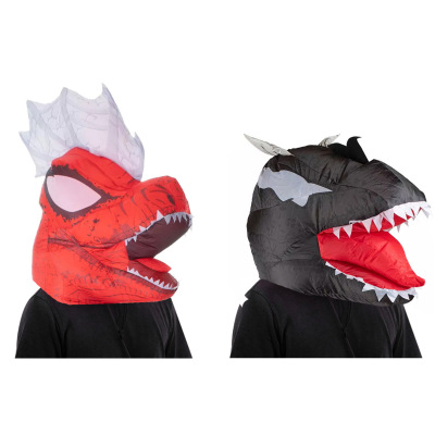 Cross-Border Amazon 2022 Spider-Man Dinosaur Inflatable Headgear Family Party Parent-Child Dinosaur Inflatable Costume