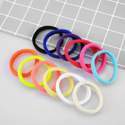 EBay Hot Sale Simple Adult Headdress Head Rope Hair Accessories Creative Solid Color Basic High Elastic Rubber Band Hair Ring