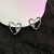 Heart Key Lock Irregular Tassel Stud Earrings Korean Ins Style Minority All-Match Personalized Cold Style Earring Accessories