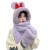 Autumn and Winter New Thickened Women's Hat Scarf One-Piece Hat Three-Piece Set Scarf Warm and Cute Bow Scarf and Hat