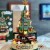 1023-24 Pink and Green Christmas Tree DIY Building Blocks Children's Assembled Puzzle Girl Toy Music Box Wholesale