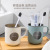 Double-Layer Contrast Color Gargle Cup Home Bathroom Tooth Cup Cute Couple Cup Drop-Resistant Wash Cup Cup with Handle