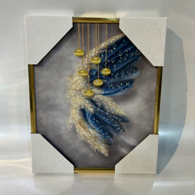 Crystal Porcelain Diamond-Embedded Decorative Painting Crystal Porcelain Decorative Calligraphy and Painting Diamond-Embedded Photo Frame Calligraphy and Painting Feather-Inlaid Diamond Painting Decorative Calligraphy and Painting