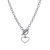 Kansai Personality Thick Chain Cool Cold Girly Style Heart Shape Clavicle Necklace Choker Special-Interest Design Trendy C204