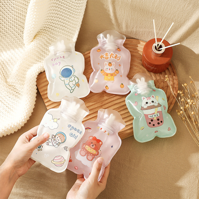 Hot Water Bag Water Injection Mini Small Sized Student Portable Portable Hand Warmer Cute Girl Heart Transparent Hot-Water Bag