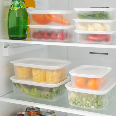 Refrigerator Storage Box Large Capacity Transparent Fresh Storage Box Kitchen Storage Sealed Cans Fruit and Vegetable Food Organize and Storage