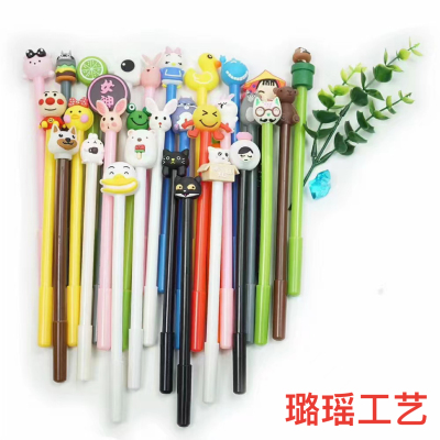 Cute Cartoon PVC Soft Silicone Gel Pen Good-looking Cute Super Cute Creative Cartoon Pen Signature Pen Stationery