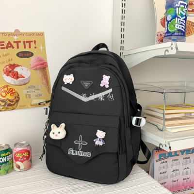 Backpack Women's New Korean Style College Student High School Cute Girlish Schoolbag Junior High School Student Computer Casual Backpack