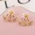 Korean Style Daisy Back-Mounted Ear Studs Ear Pins Hot Selling Exaggerated Earrings Anti Allergy Jewelry Earrings B007