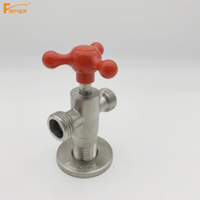 Firmer304 Stainless Steel One-Switch Two-Way Angle Valve Toilet Health Faucet Spray Gun Double Water Outlet Triangle Valve Angle Valve