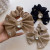 Korean Style Dark Color Large Bow Diamond Large Intestine Hair Ring Simple Graceful Retro Hair Ring Autumn and Winter New Hair Accessories