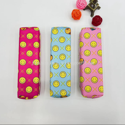 New Korean Style Cute Smiley Face Pencil Case Children Cartoon Stationery Bag Factory Direct Sales