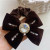 Velvet Dark Color Large Bow Diamond Large Intestine Hair Ring Simple Graceful Retro Hair Ring Autumn and Winter New Hair Accessories