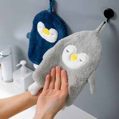 2733 Wipe Towel Hanging Cute Bathroom Hand Towel Absorbent Towel Thickened Household Paint Towel Handkerchief