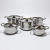 Hz442 Stainless Steel Pot Set Induction Cooker Gas Stove Suitable for Amazon Sales Double Bottom American High Pot