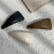 Korean Style Autumn and Winter New Leather Solid Color Triangle BB Clip Simple Temperament Bangs Barrettes All-Matching Retro French