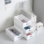 Desktop Storage Box Drawer-Type Stackable Storage Box Transparent Plastic Sundries Stationery Box Cosmetic Organizing Box