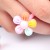 D040 Europe and America Cross Border New Ins Fashion Sweet Flowers Ring Resin Little Daisy Colorful Girl Children's Ring