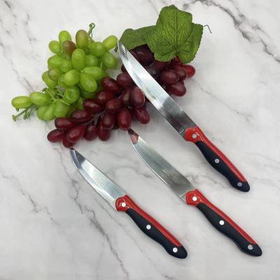 Red and Black Handle SST Fruit Knife Household Knives Cooking Knife Cleaver Slicing Knife Boning Knife 4-6 Inch Wholesale