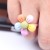 D040 Europe and America Cross Border New Ins Fashion Sweet Flowers Ring Resin Little Daisy Colorful Girl Children's Ring