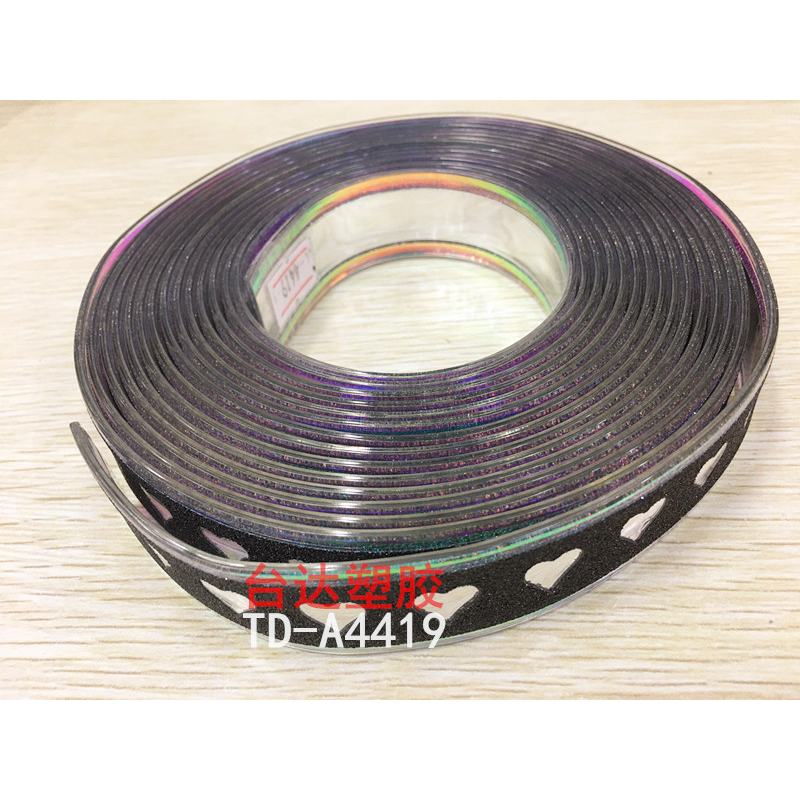 high-grade pvc upper， environmental-friendly pvc external sticker glite upper trim strip