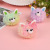 Creative Cute Color Gradient Ins Small Animal Student Couple Bags Pendant Car Key Ring Plush Ornament