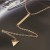 C012 European and American Jewelry Personalized Simple Metal Strip Geometric Triangle Tassel Women's Short Necklace Clavicle Chain