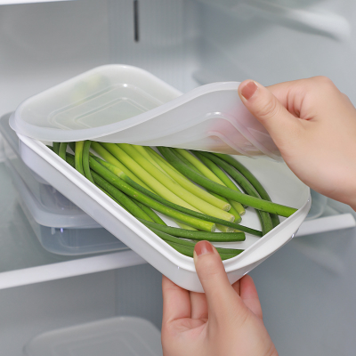 2703 Refrigerator Food Storage Box Kitchen Cereals Sealed Crisper Household Plastic Food Dumplings Box