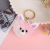 Creative Cute Color Gradient Ins Small Animal Student Couple Bags Pendant Car Key Ring Plush Ornament