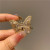 2022 Internet Hot New High-Grade Mother Shell Butterfly Brooch Temperamental Minority Essential Anti-Exposure Clothes Chest Decorative Pin