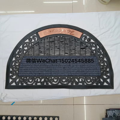 Semicircle Rubber Indoor and Outdoor Floor Mat Hollow Waterproof Non-Slip Mat Doorway Doormat Factory Direct Sales Floor Mat