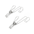 Stainless Steel Little Clip Hook Belt Hanging Bathroom Multifunctional Clothes Windproof Clothes Hanger Household Storage Clothes Pin