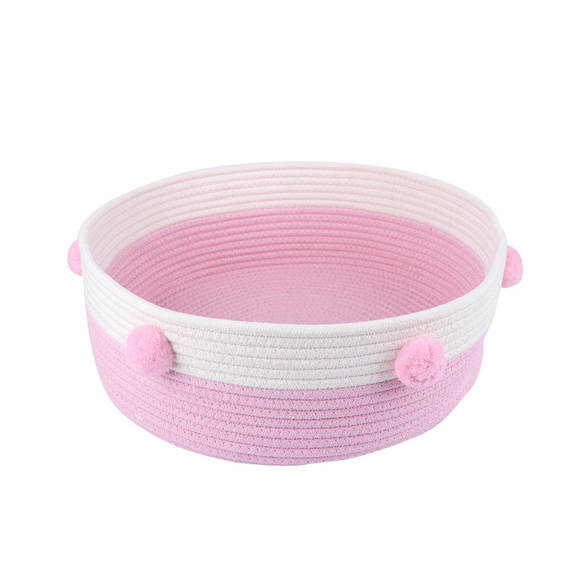 厂家批发爆款网红四季通用猫窝 耐抓耐咬棉绳编织宠物猫窝 猫床