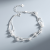 Pure Silver Sansheng III Silver Bracelet Ladies Affordable Luxury Fashion Simple Temperament Beads Chain Gift for Girlfriend