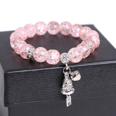 Wholesale Glass Imitation Crack Stone Bracelet Artificial Bracelet Creative Pendant Micro Glass Bead Hand Jewelry Gift