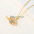 Factory Direct Sales Europe And America Cross Border Devil 'S Eye Necklace Personalized Fashion Diamond-Embedded Creative Simple Pendant Clavicle Chain