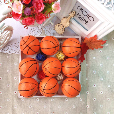 Manufacturer Pu Elastic Basketball 9cm Children's Indoor Sports Leisure Entertainment Basketball Multi-Gift Toy Batch
