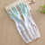 Fleece Lined Dish Washing Gloves Household Two Colors Fairy Plastic Leather Waterproof Clothes Cleaning Brush Bowl Latex Kitchen Cleaning Winter