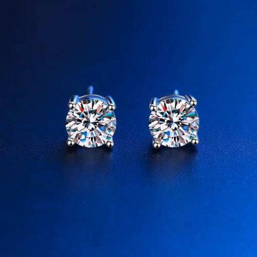 tiktok live welfare earrings female fashion earrings snowflake single diamond earrings factory direct wholesale