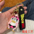 Cartoon Anime Dragon Ball Couple Doll Keychain Pendant Cute Ring Car Key Chain Bag