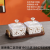 Jingdezhen Ceramic Dried Fruit Dish Seasoning Jar Five-Pointed Star Candy Box Nut Plate Dried Fruit Dish Kitchen Supplies New