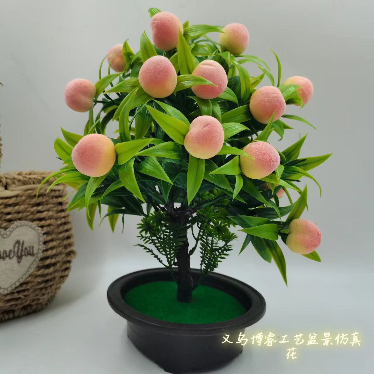 外贸人造假花盆栽厂家直销假花盆栽仿真盆景仿真水果盆栽