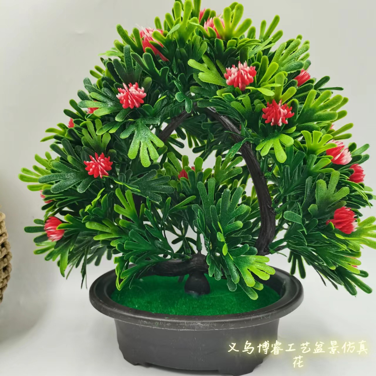 人造假花盆栽厂家直销假花盆栽仿真盆景仿真爱心盆栽批发