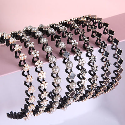 New Wave Pearl Face Wash Hair Band Women's Non-Slip Lazy Hair Patch Bang Hairpin Seamless Hair Hoop Headdress