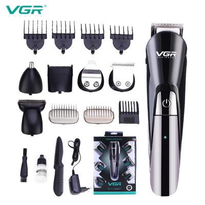 VGR V-012 5 in 1 Grooming Kit Professional Electric Cordless Nose Beard Cut trimmer Rechargeable Hair Clipper for Men