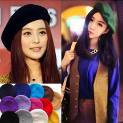 Autumn Winter Popular All-Match Woolen Women Beret Painter Hat Beret AliExpress Wholesale