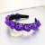 Cross-Border European and American Style New Hair Tie Fashion Solid Color Rose Fabric Headdress Hairpin Diamond Women's Headband R201