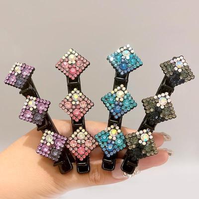 Classic Style Braided Hair Barrettes Bangs Forehead Broken Hair Finishing Side Clip Ocean Heart Rhombus Side Clip Internet-Famous Hair Clip