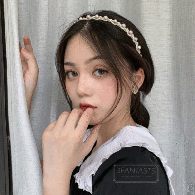 Korean Ins Internet Celebrity Hand-Woven Pearl Headband Twist Hair Fixer Super Fairy Ornament Photo Taking